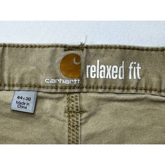 Carhartt Men's Relaxed Fit Straight Leg Khaki Denim Jeans - Size 44x29 - Picture 6 of 7